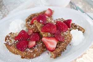 strawberries on toast